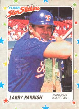 1988 Fleer Sticker Baseball Cards        068      Larry Parrish